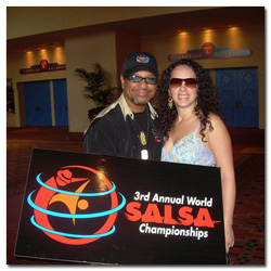 Grace with Albert Torres at the 3rd Annual World Salsa Championships