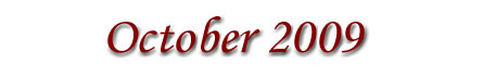 October 2009 Newsletter