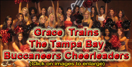Grace Trains Tampa Bay Cheerleaders