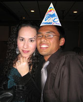 Rolando with Birthday Hatl